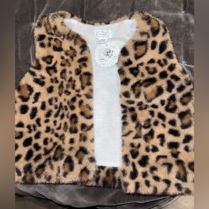 Leopard fur vest